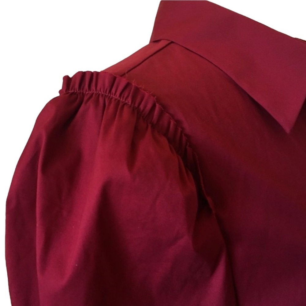Theory Red Deana Button Down Top - image 5